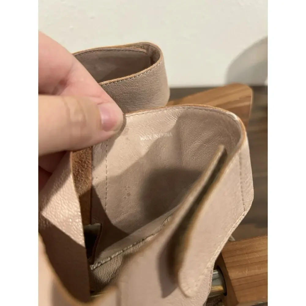 Eileen Fisher Womens Willow Sandal Sz 8 Espadrille Platform Wedge Heel Nude Pink